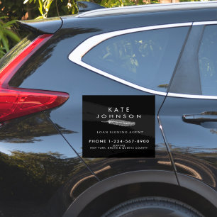 Minimalist Notary Signing Agent Feather Quill Logo