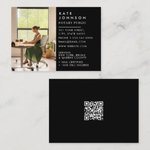 Minimalist Notary Signing Agent Photo Professional Business Card