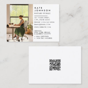 Minimalist Notary Signing Agent Photo Professional Business Card