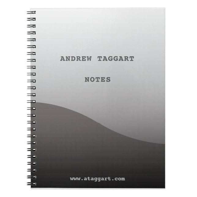 Minimalist Notebook with simple grey design (Front)
