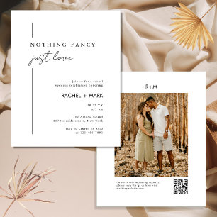 Minimalist Nothing Fancy Just Love Photo Qr Code Flyer