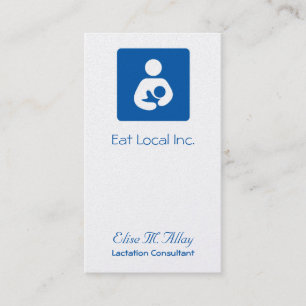 Minimalist Nursing Icon Lactation Professional Business Card