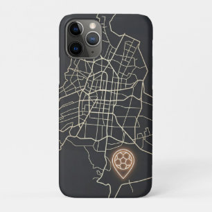 Minimalist NYC Soccer Map Pin Line Art Case-Mate iPhone Case