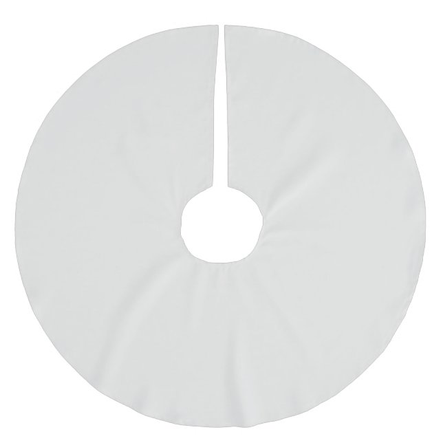 Minimalist off white solid plain elegant chic brushed polyester tree skirt (Front)