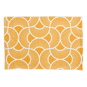 Minimalist Ogee Rising Sun Fans Bright Sunny Pillowcase