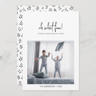 Minimalist Oh What Fun Christmas Holiday Card