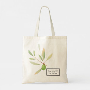 Minimalist Olive Branch Spring Tote Bag