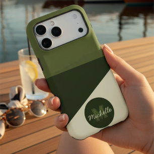 Minimalist Olive Green & Cream Old Money Monogram