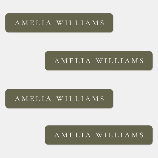 Minimalist Olive Green Personalised Name (Group)