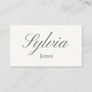 Minimalist olive Green Wedding table 4place cards
