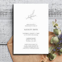 Minimalist Olive Leaf Branch Modern Bridal Brunch