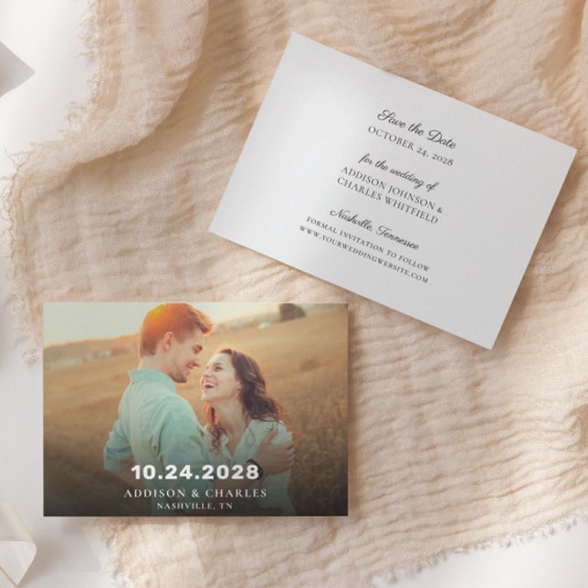 Minimalist One Photo | Save the Date Announcement (Creator Uploaded)