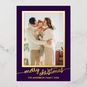 Minimalist One Photo Script Merry Christmas