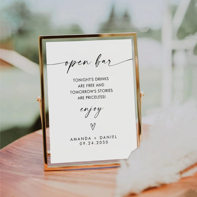 Minimalist Open Bar Sign (Creator Uploaded)