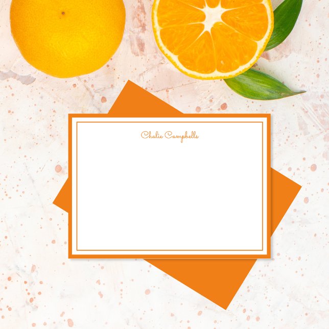 Minimalist Orange, 2 Borders, signature Card (Creator Uploaded)