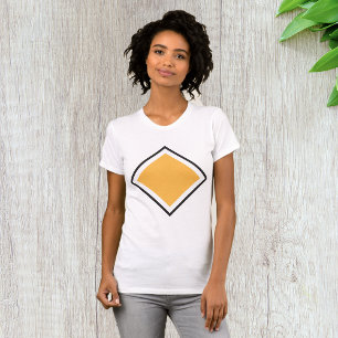 Minimalist Orange Diamond Geometric Shape T-Shirt