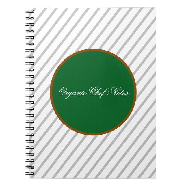 Minimalist Organic Chef Spiral Notebook (Front)