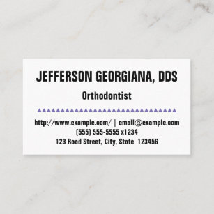 Minimalist Orthodontist Business Card