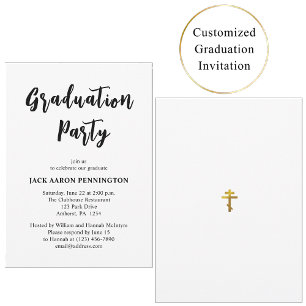Minimalist Orthodox 2026 Graduation Party Invitation