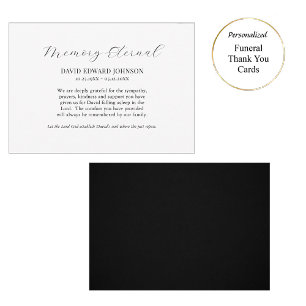 Minimalist Orthodox Christian Funeral  Thank You Card