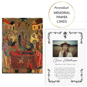 Minimalist Orthodox Christian Memorial Prayer Card