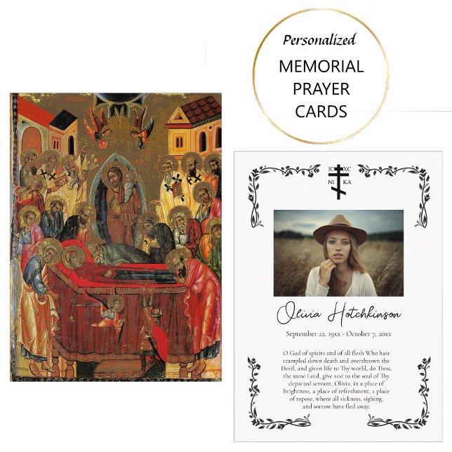 Minimalist Orthodox Christian Memorial Prayer Card (Creator Uploaded)