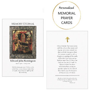 Minimalist Orthodox Christian Memorial Prayer Card