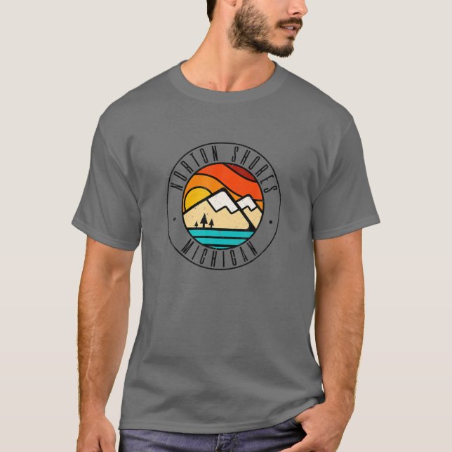 Minimalist Outdoors Norton Shores Michigan MI T-Shirt (Front)