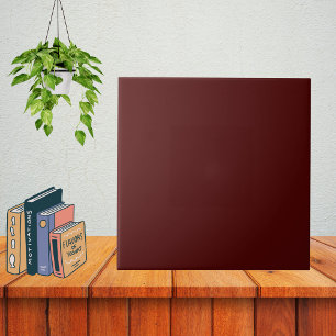 Minimalist Oxblood Wine Red Christmas Plain Colour Tile