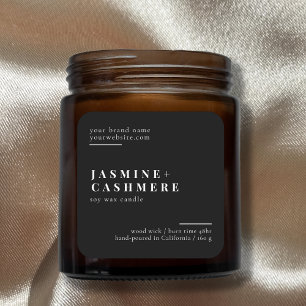 Minimalist packaging simple cosmetics candle label