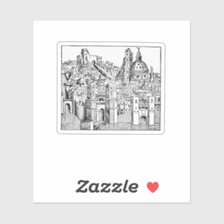 Minimalist Padua Medieval Skyline Line Art
