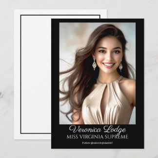Minimalist Pageant Autograph Card | Dark Border