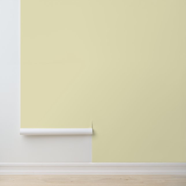 Minimalist pale lemon chiffon solid plain elegant wallpaper (Application)