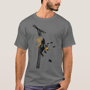 Minimalist Paleolithic Cave Art Honey Gatherer T-Shirt