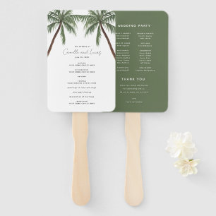 Minimalist Palm Trees  Hand Fan