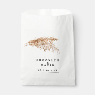 Minimalist Pampas Grass Wedding Favour Bags