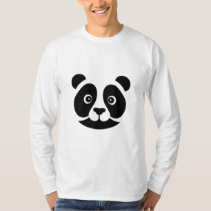 Minimalist Panda Face – Simplicity in Black and Wh T-Shirt