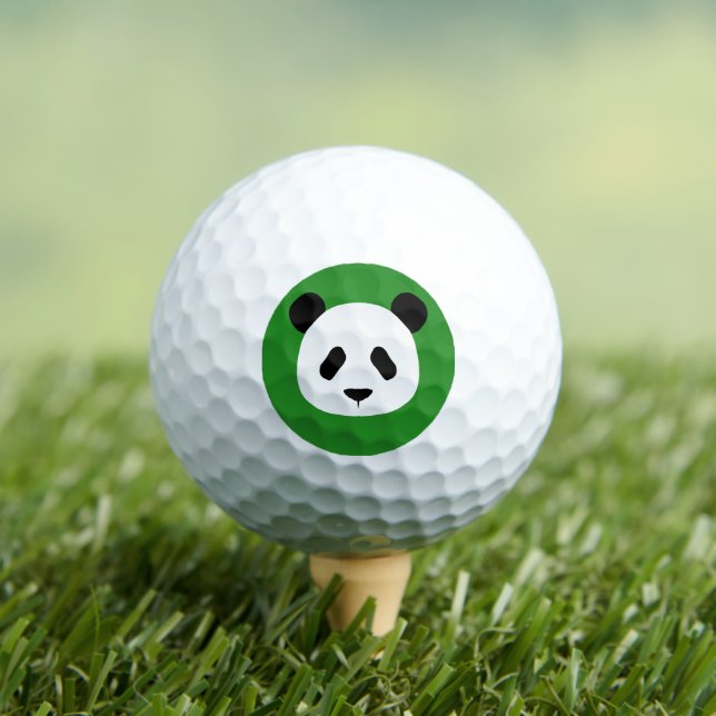 Minimalist Panda Pattern- Forest Green Golf Balls (Insitu Tee)