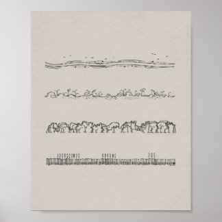 Minimalist Parable of the Sower - Matthew 13 Poster