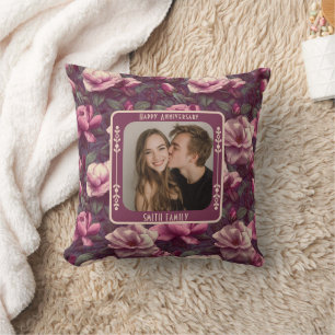 Minimalist Parents 1St Anniversary Throw Pillow 