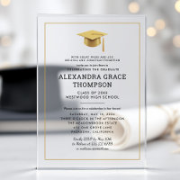 Minimalist Parents Names White Gold Graduation