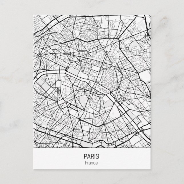 Minimalist Paris France Postcard (Front)
