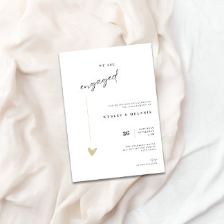 Minimalist Party Modern Engagement Invitation