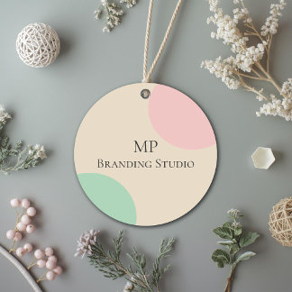 Minimalist Pastel Branding Design Favour Tags