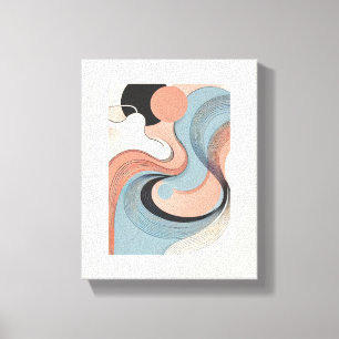minimalist pastel-coloured abstract design canvas print