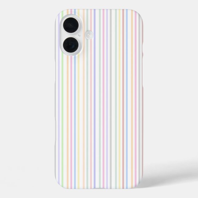 Minimalist Pastel Colourful Vertical Lines  Case-Mate iPhone Case (Back)