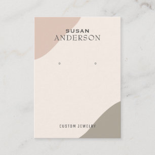 Minimalist Pastel Colours Earring Display Business Card
