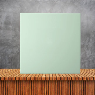 Minimalist Pastel Elfen Green Colour #D1ECD5 Tile