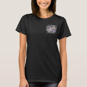 Minimalist Pastel Floral Watercolor Corner Crest T-Shirt