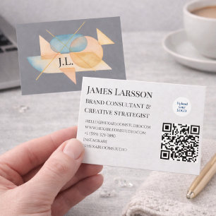Minimalist Pastel Geometric Creative Professionals Business Card